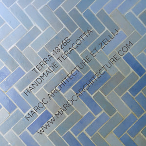 light blue soukri Moroccan terracotta tiles