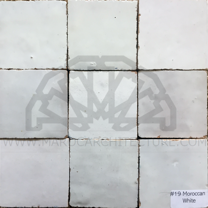 Zellij tile 2x2 - Moroccan White #19