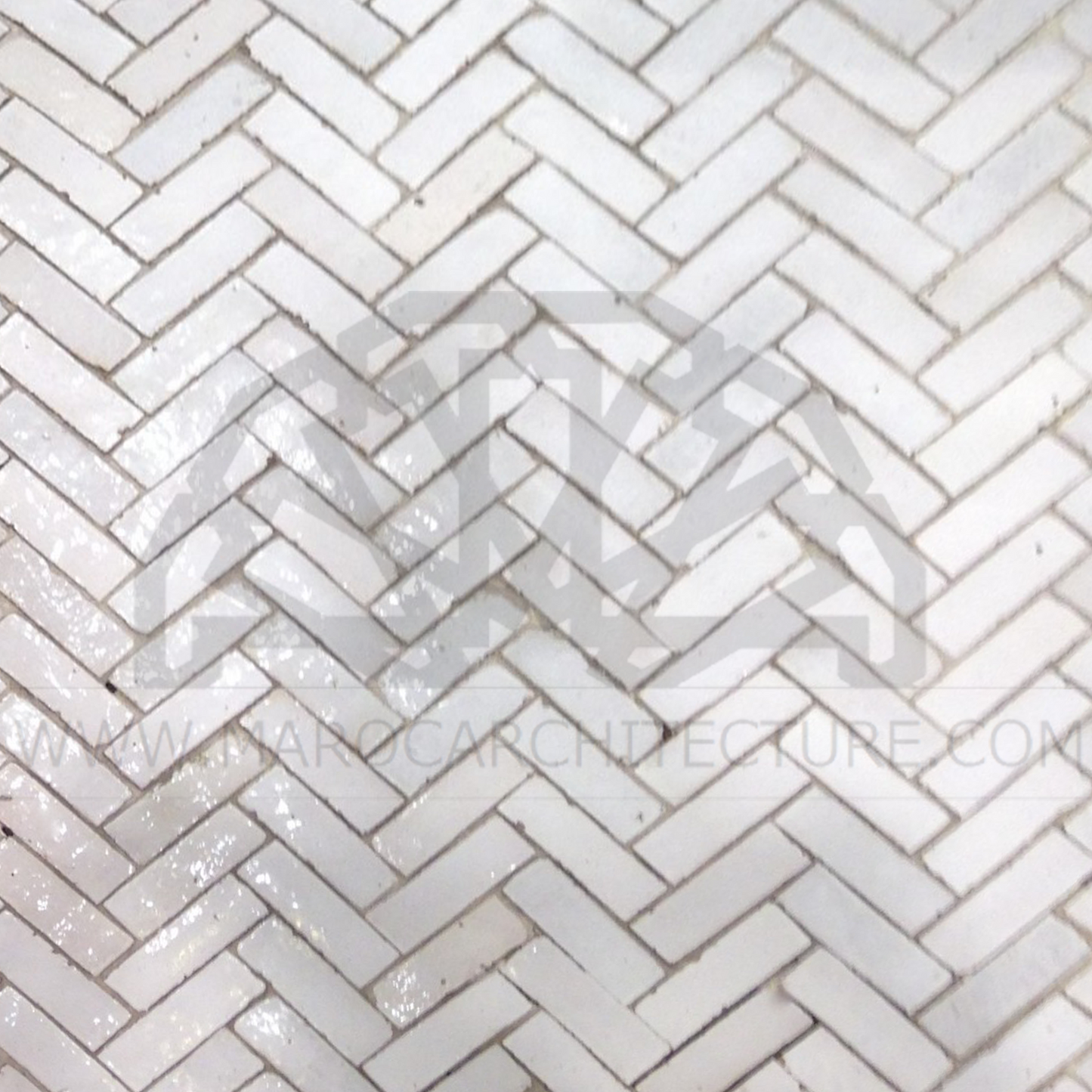 Glazed Bijmat Tile - Porcelain White #28