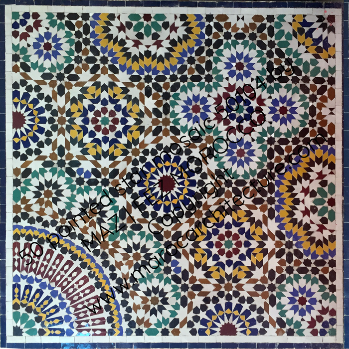 FIFTY POINTED STAR MOROCCAN MOSAIC  - 50104