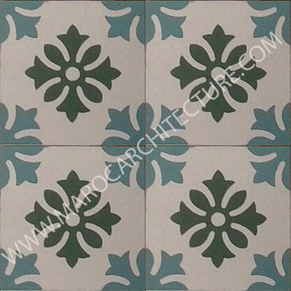Moroccan cement tile by Maroc Architecture et Zellij
