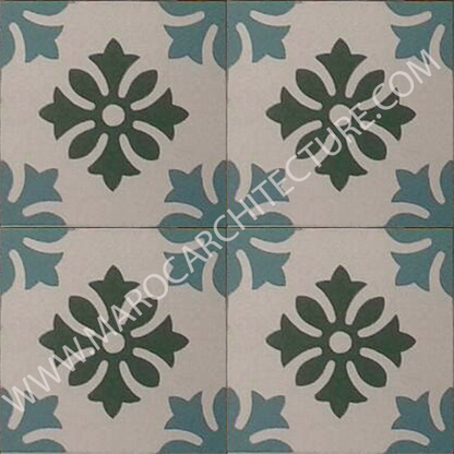 Moroccan cement tile by Maroc Architecture et Zellij