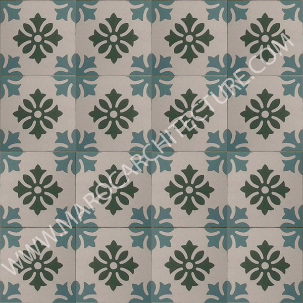 Moroccan cement tile by Maroc Architecture et Zellij