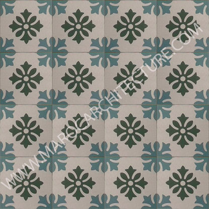 Moroccan cement tile by Maroc Architecture et Zellij