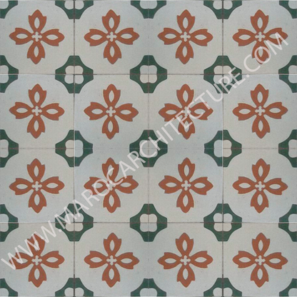 Moroccan cement tile by Maroc Architecture et Zellij