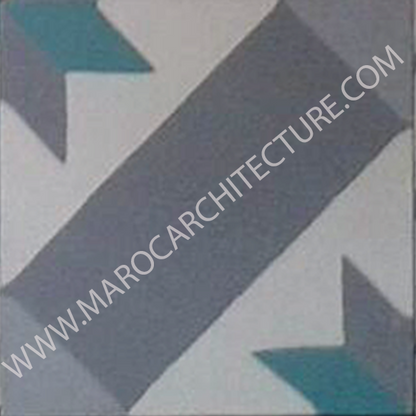 Moroccan cement tile by Maroc Architecture et Zellij