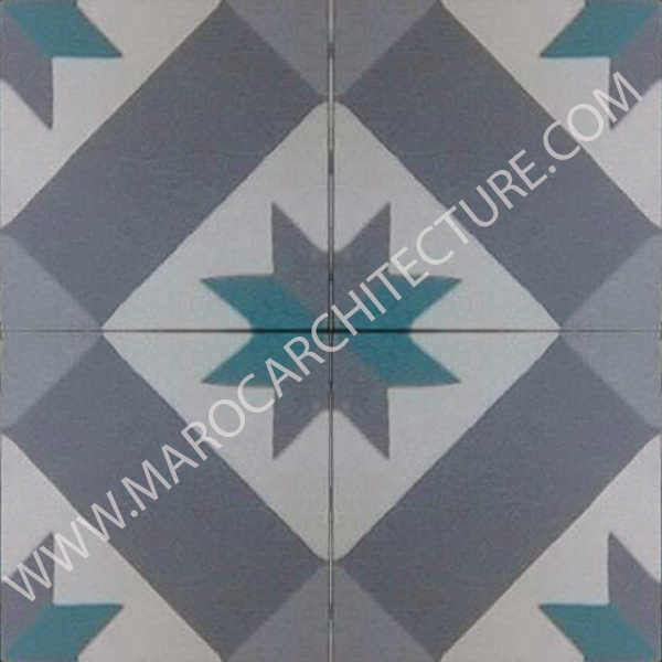 Moroccan cement tile by Maroc Architecture et Zellij