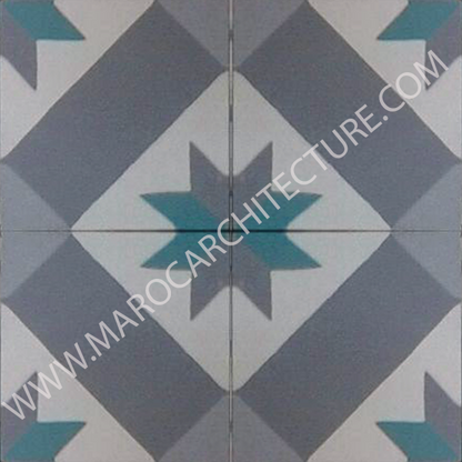 Moroccan cement tile by Maroc Architecture et Zellij