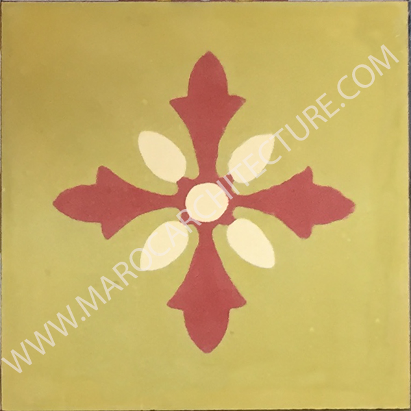 Moroccan cement tile by Maroc Architecture et Zellij