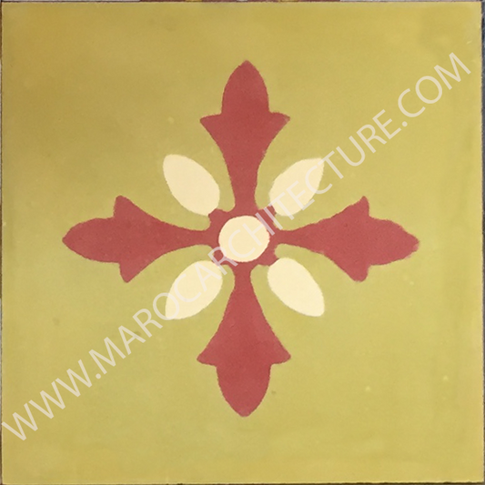 Moroccan cement tile by Maroc Architecture et Zellij