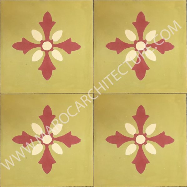 Moroccan cement tile by Maroc Architecture et Zellij