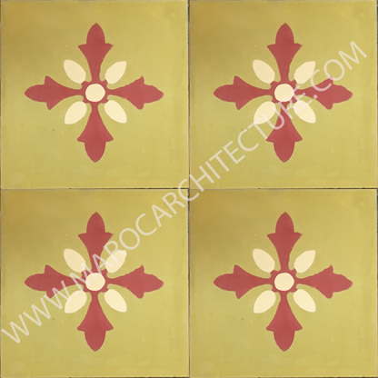 Moroccan cement tile by Maroc Architecture et Zellij