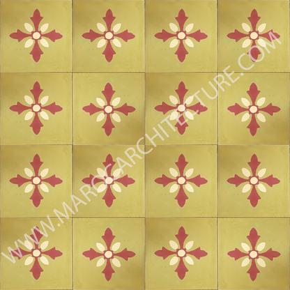 Moroccan cement tile by Maroc Architecture et Zellij