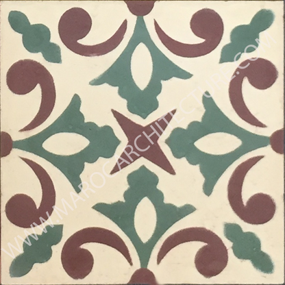 Moroccan cement tile by Maroc Architecture et Zellij