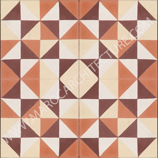 Moroccan cement tile by Maroc Architecture et Zellij