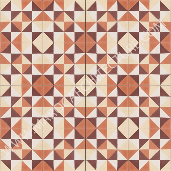 Moroccan cement tile by Maroc Architecture et Zellij