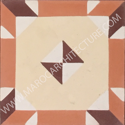Moroccan cement tile by Maroc Architecture et Zellij