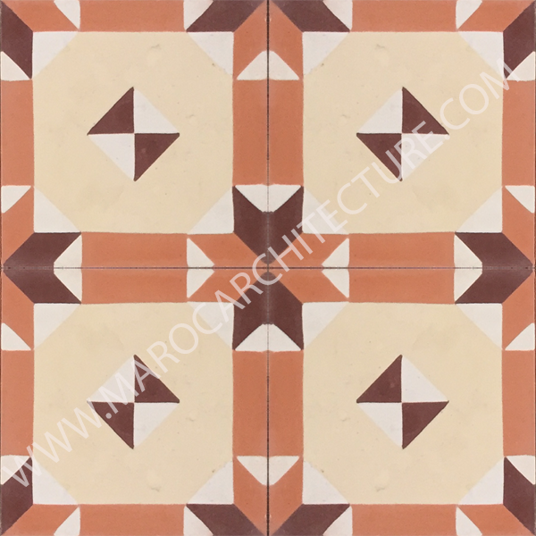 Moroccan cement tile by Maroc Architecture et Zellij