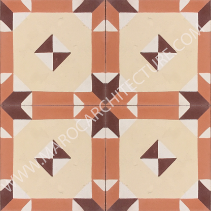 Moroccan cement tile by Maroc Architecture et Zellij