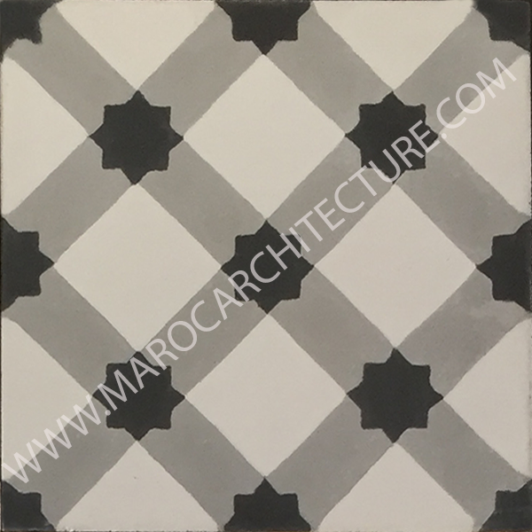 Moroccan cement tile by Maroc Architecture et Zellij