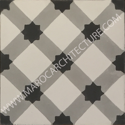 Moroccan cement tile by Maroc Architecture et Zellij