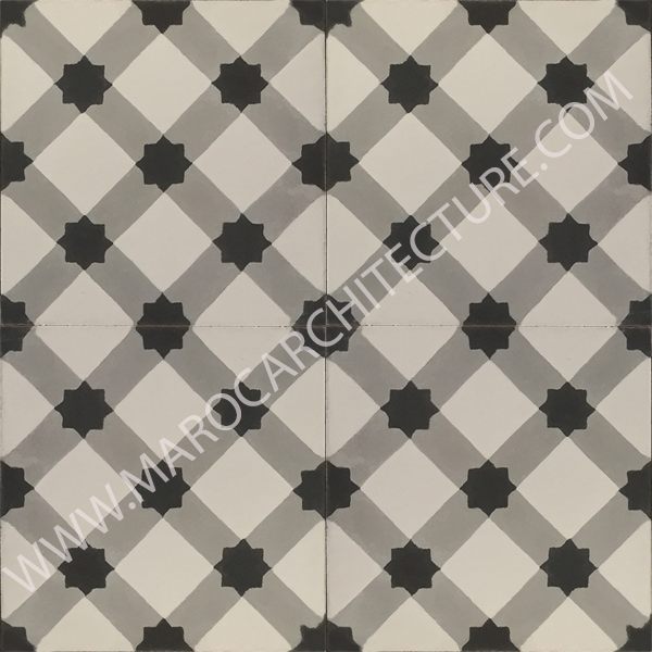 Moroccan cement tile by Maroc Architecture et Zellij