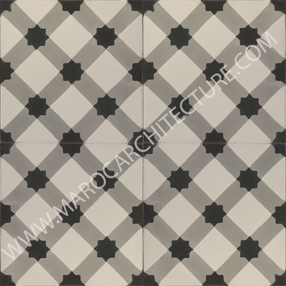 Moroccan cement tile by Maroc Architecture et Zellij