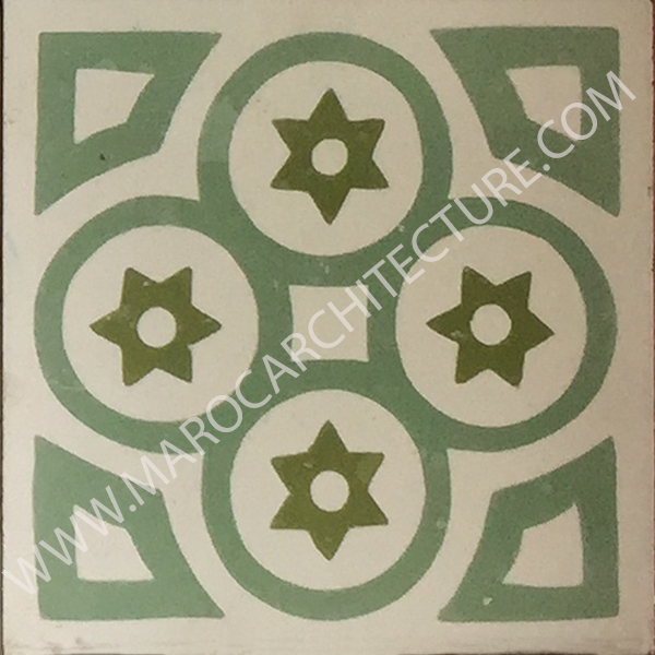 Moroccan cement tile by Maroc Architecture et Zellij