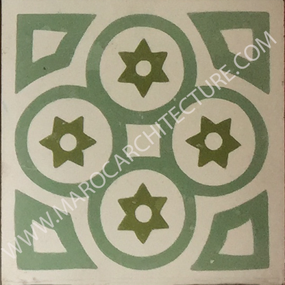 Moroccan cement tile by Maroc Architecture et Zellij