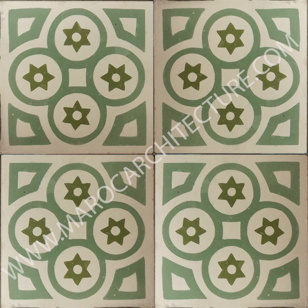 Moroccan cement tile by Maroc Architecture et Zellij