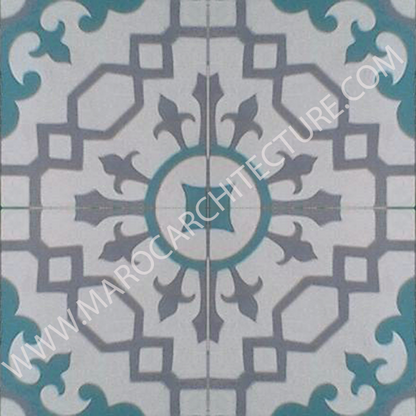 Moroccan cement tile by Maroc Architecture et Zellij