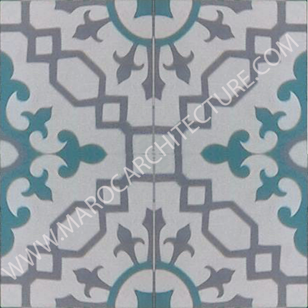 Moroccan cement tile by Maroc Architecture et Zellij