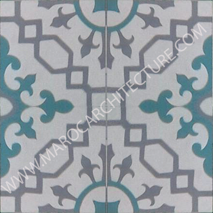 Moroccan cement tile by Maroc Architecture et Zellij