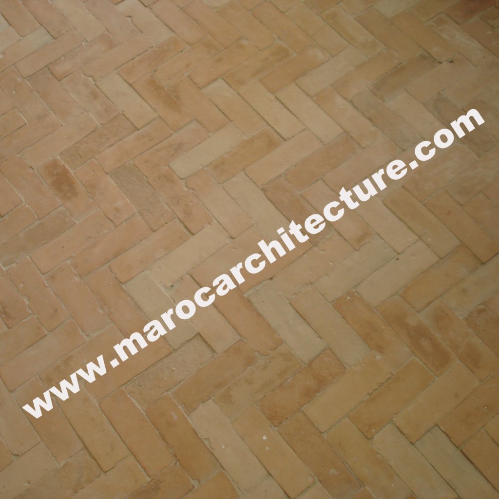 Moroccan terracota bijmat tiles pavers colors from Fez Morocco