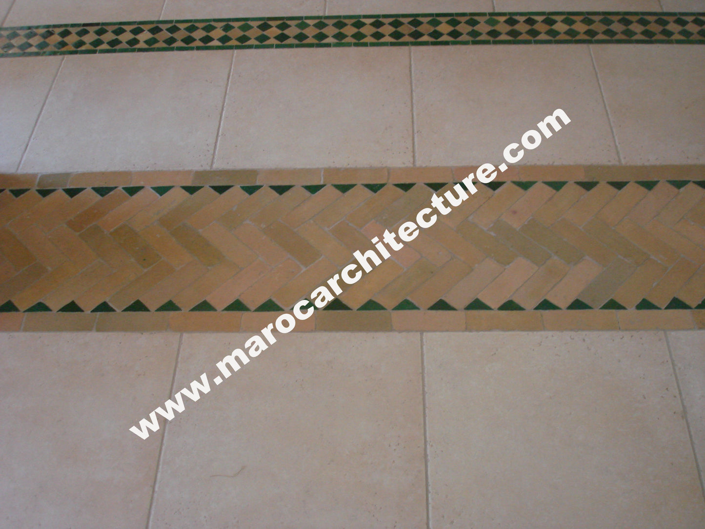 Moroccan terracota bijmat tiles pavers from Fez Morocco