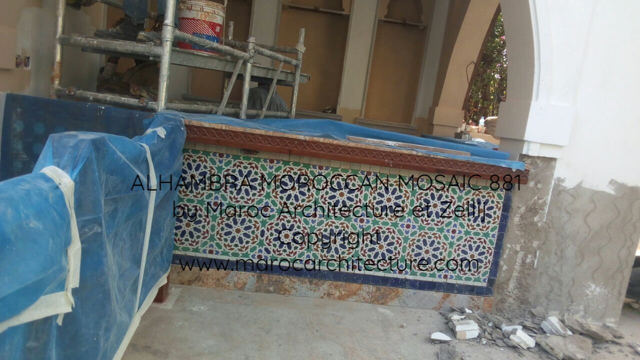 ALHAMBRA MOROCCAN MOSAIC 881 by Maroc Architecture et Zellij