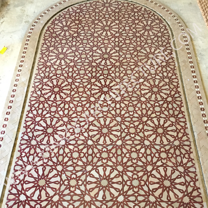 ALHAMBRA MOSAIC 1605 – 12 pointed star with laces - Moroccan mosaic tile, 