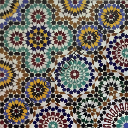 TWENTY FOUR POINTED STAR MOSAIC - 2402