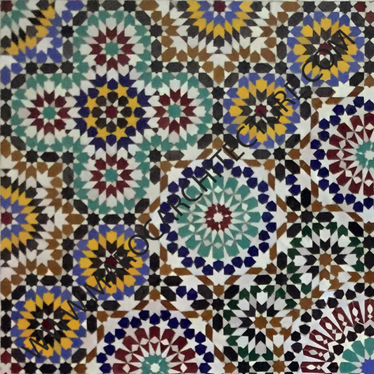 TWENTY FOUR POINTED STAR MOSAIC - 2402