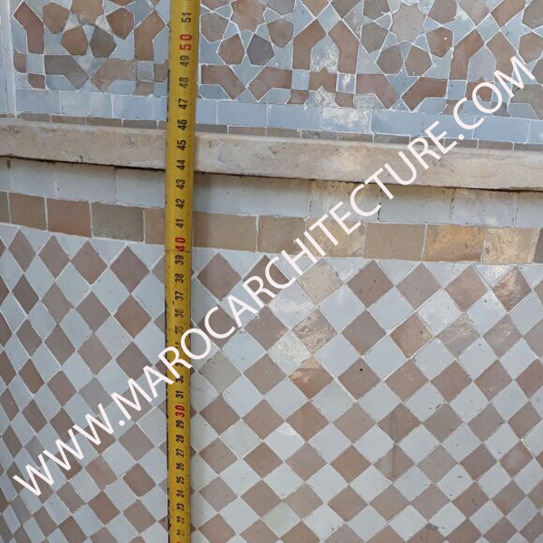 Moroccan mosaic fountain by Maroc Architecture et Zellij