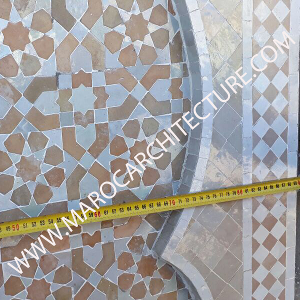 Moroccan mosaic fountain by Maroc Architecture et Zellij