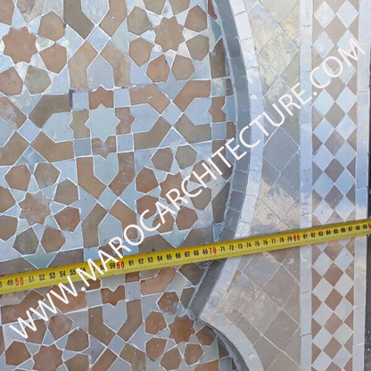 Moroccan mosaic fountain by Maroc Architecture et Zellij