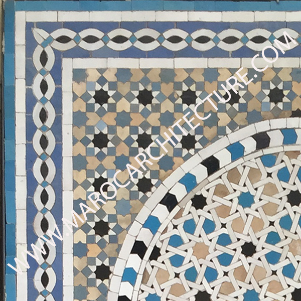 Mosaic Fountain 101703 - Moroccan mosaic tile, 