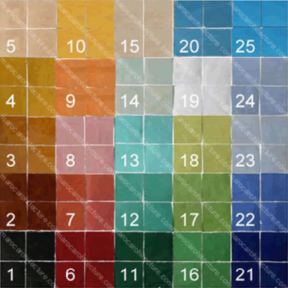 Moroccan mosaic tile colors