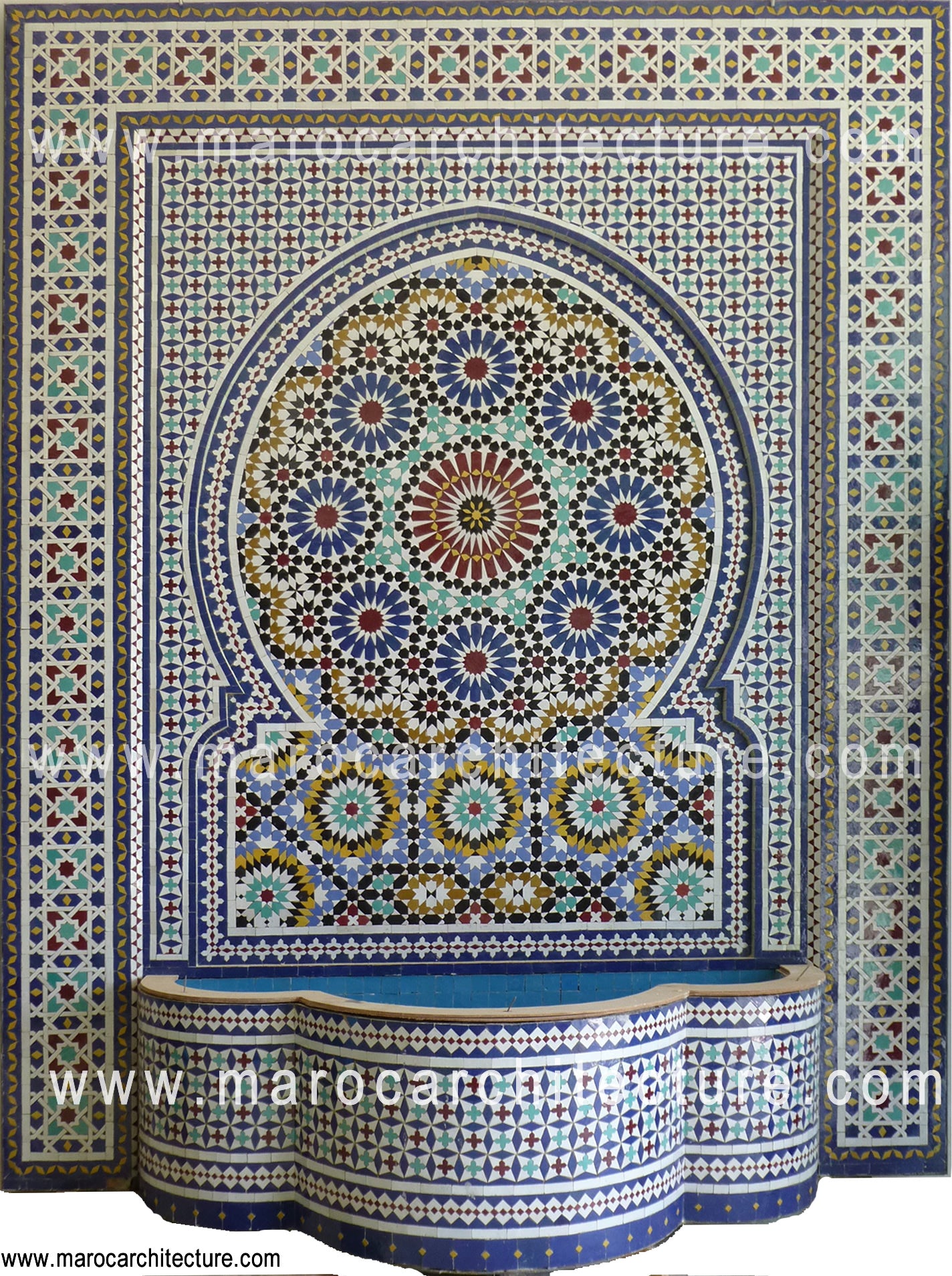 Mosaic wall fountain 2401