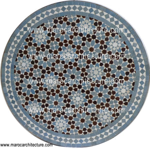 Moroccan mosaic table by Maroc Architecture et Zellij