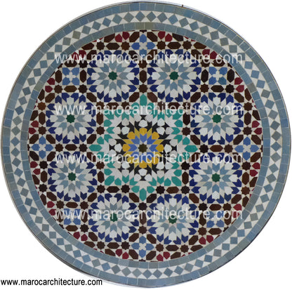 Moroccan mosaic table by Maroc Architecture et Zellij