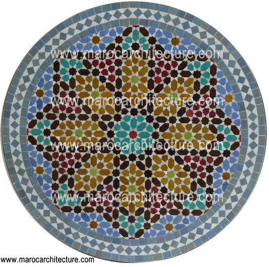 Moroccan mosaic table by Maroc Architecture et Zellij