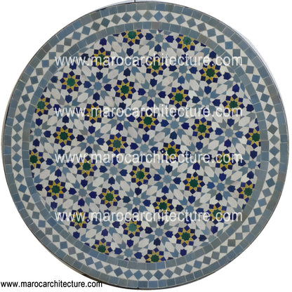 Moroccan mosaic table by Maroc Architecture et Zellij