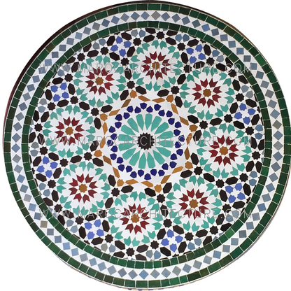 Moroccan mosaic table by Maroc Architecture et Zellij